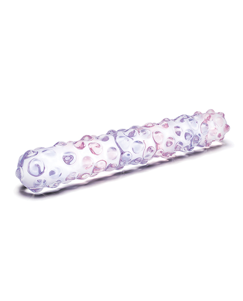 Glas 9" Purple Rose Nubby Glass Dildo - Purple-Pink Glas 9" Purple Rose Nubby Glass Dildo - Purple-Pink