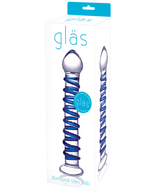 Glas Spiral Glass Dildo - Blue Glas Spiral Glass Dildo - Blue