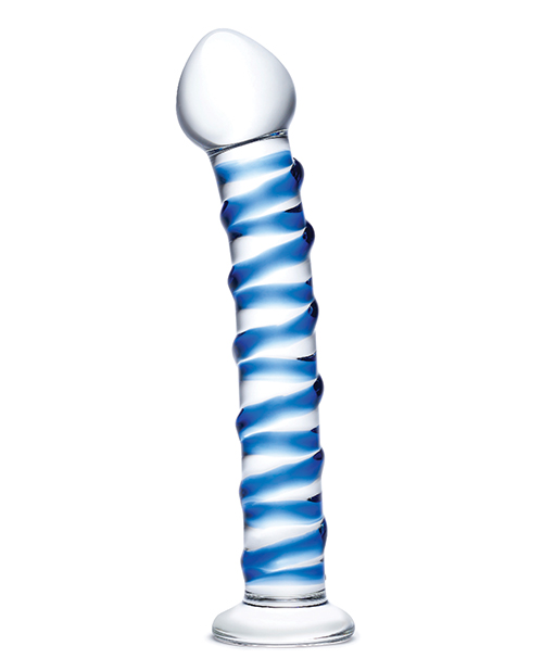 Glas Spiral Glass Dildo - Blue Glas Spiral Glass Dildo - Blue