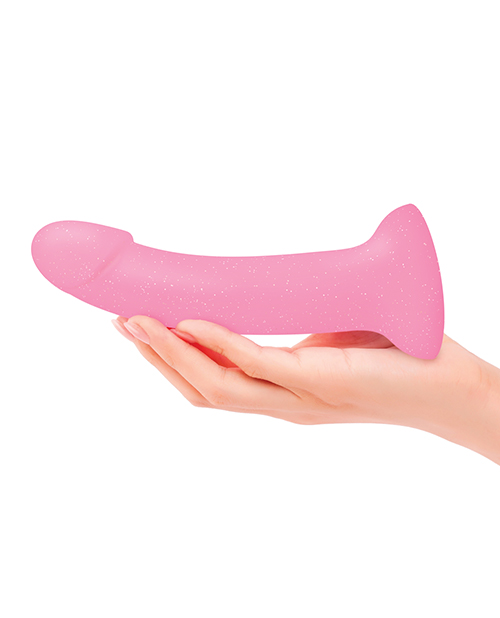 Love to Love Curved Suction Cup Dildolls Glitzy - Glitter Pink Love to Love Curved Suction Cup Dildolls Glitzy - Glitter Pink