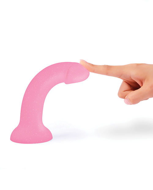 Love to Love Curved Suction Cup Dildolls Glitzy - Glitter Pink Love to Love Curved Suction Cup Dildolls Glitzy - Glitter Pink