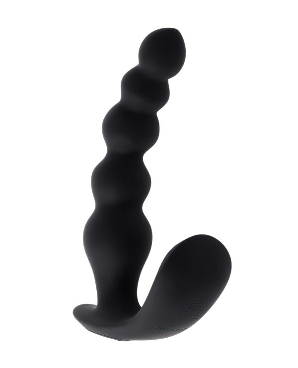 Evolved Bead Me Up Curved Anal Vibrator w-Remote Control - Black