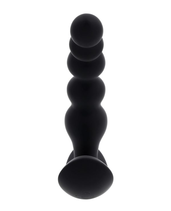 Evolved Bead Me Up Curved Anal Vibrator w-Remote Control - Black