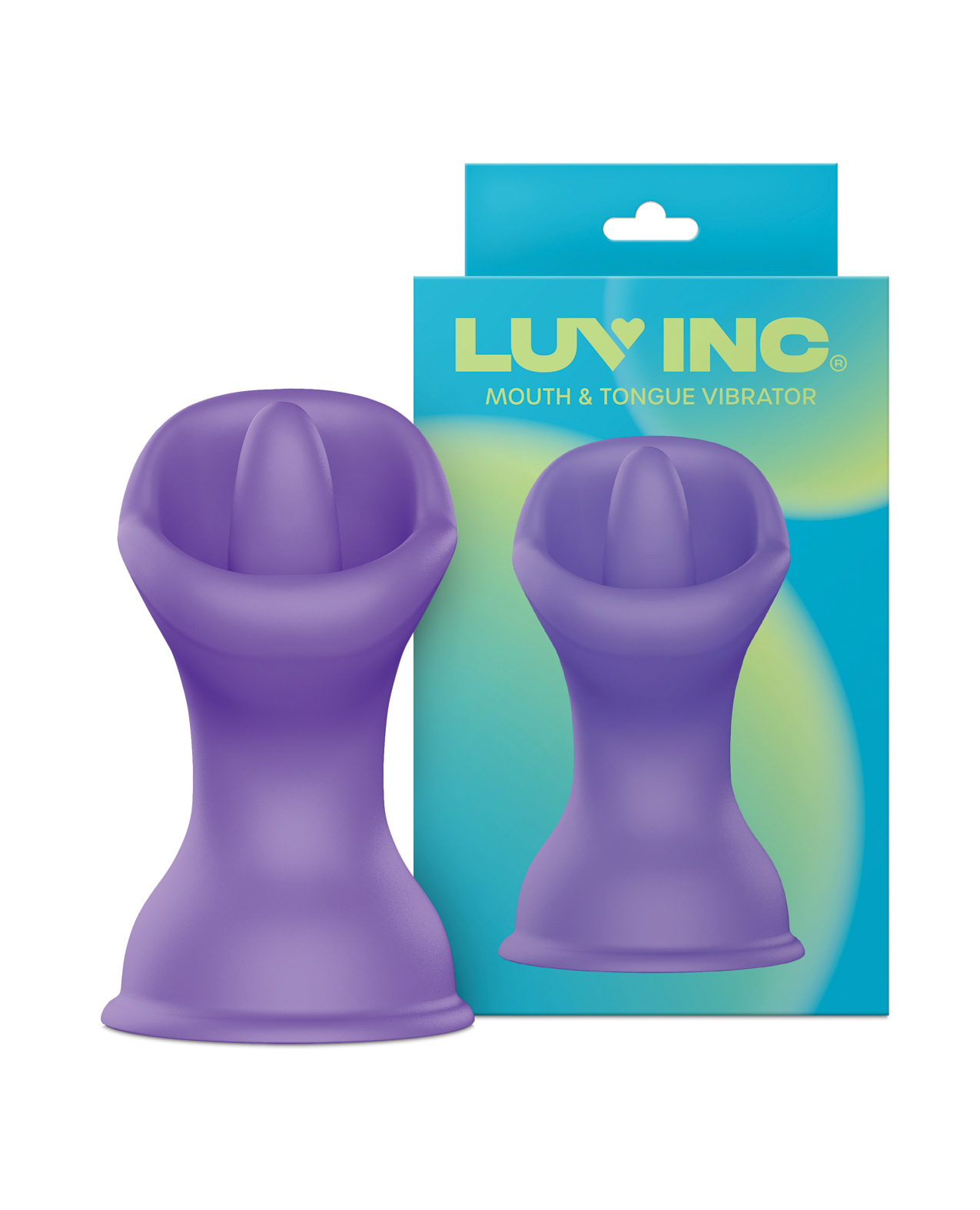 Luv Inc. Mouth & Tougue Suction Cup Vibrator - Purple Luv Inc. Mouth & Tougue Suction Cup Vibrator - Purple