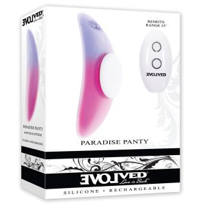 Evolved Paradise Panty Curved Panty Vibe w-Remote Control - Pink-Purple